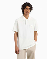 Arman i Exchang e White Patch Logo Premium Polo T-Shirt
