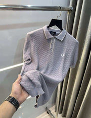 Fredperr y Purple Premium Knitted Polo T-Shirt