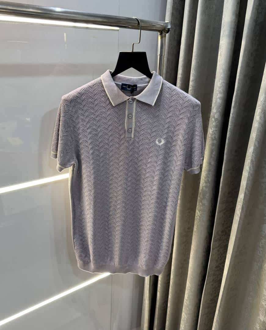 Fredperr y Purple Premium Knitted Polo T-Shirt