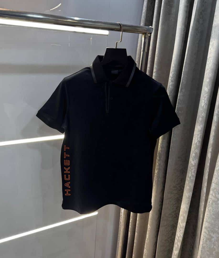 Hacket Black Designer Premium Polo T-Shirt