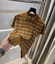 Fredperr y Brown Premium Knitted Polo T-Shirt