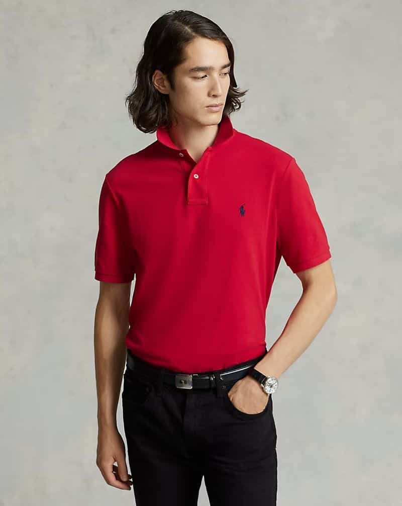 Ralp h lauren Red Embroidery Logo Classic Polo T-Shirt