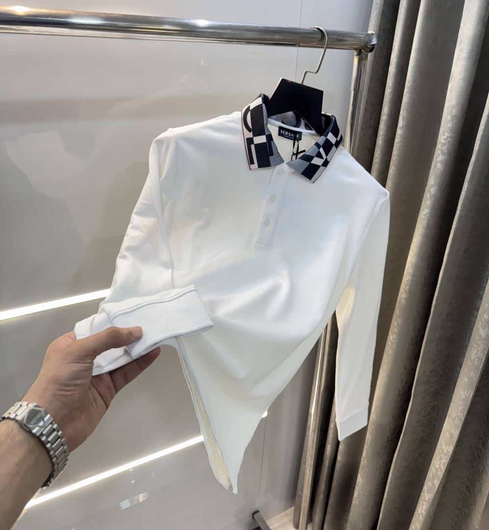 Versac e Couture White Collar Look Imported Polo T-Shirt