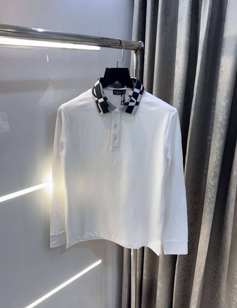 Versac e Couture White Collar Look Imported Polo T-Shirt