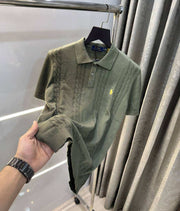 ralpH LaU·ren  Olive Green Premium Knitted Polo T-Shirt
