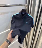 Fredperry Navy Blue Premium Classic Polo T-Shirt