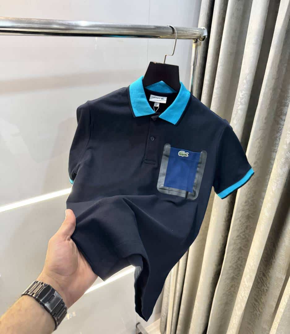 Lacost e Navy Blue Designer Premium Polo T-Shirt