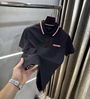 Tomm y Hilfiger Black Embroidery Logo Premium Polo T-Shirt