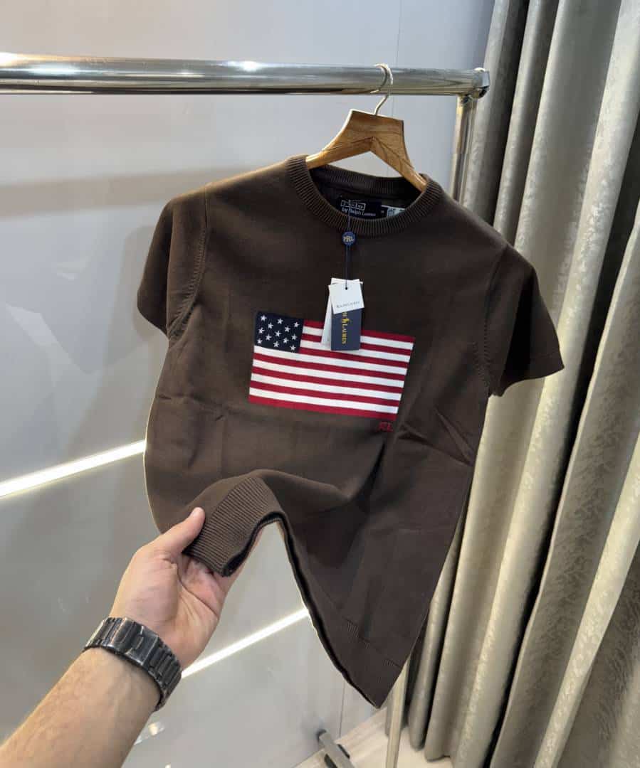 Ralph Laure n Brown Premium Knitted T-Shirt