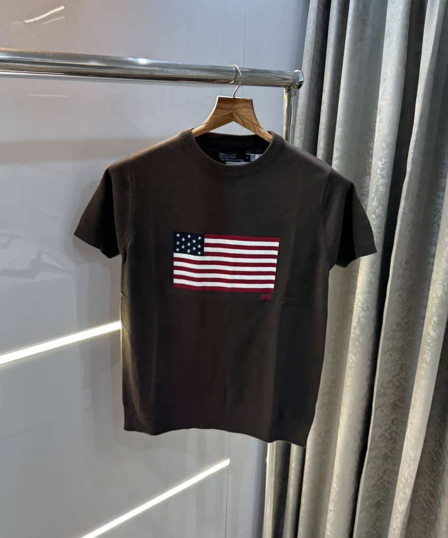 Ralph Laure n Brown Premium Knitted T-Shirt