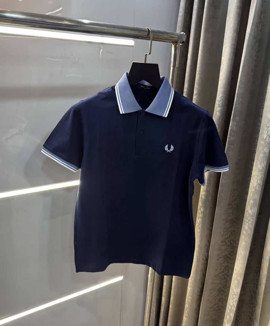 Fredperr y Navy Blue Embroidery Logo Premium Polo T-Shirt