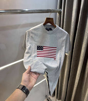 Ralp h lauren Grey Premium Knitted T-Shirt
