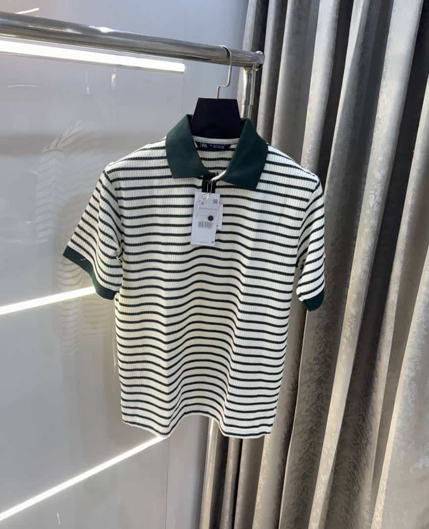 Zar a Green Premium Knitted Classic Polo T-Shirt
