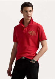Ralp h lauren Red Embroidery Logo Premium Polo T-Shirt