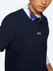 Hugo bos s Navy Blue Collar Look Premium Polo T-Shirt