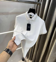 Hugo Bos s X Porsche Edition White Logo Print Premium Polo T-Shirt