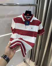 r@LPh 14U...Ren Rust 5tr...IPes Premium Knitted Polo T-Shirt