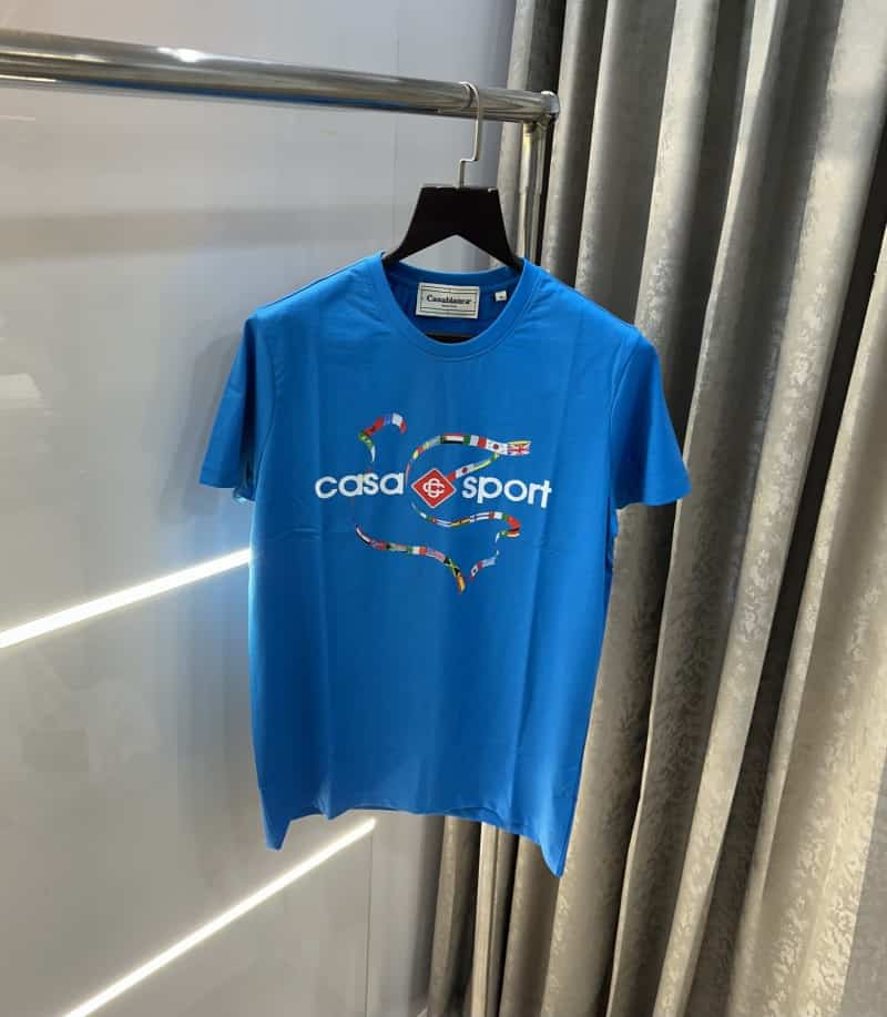 Casablanca Blue Logo Print Imported T-Shirt