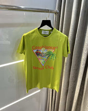 Casablanc a Green Logo Print Imported T-Shirt