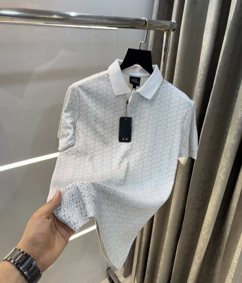 Arman i E...x.change White monogr@m Premium Polo T-Shirt