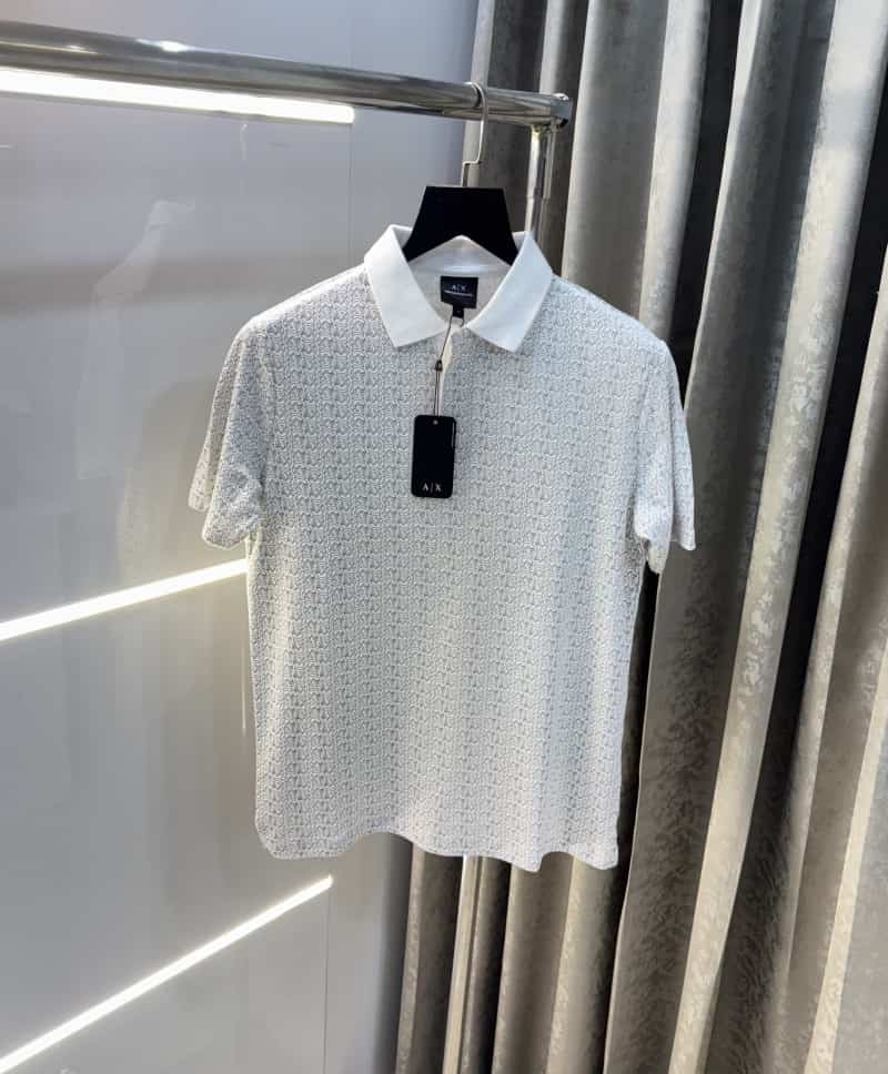 Arman i E...x.change White monogr@m Premium Polo T-Shirt