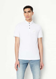 Arman i Exchang a White Patch Logo Premium Polo T-Shirt