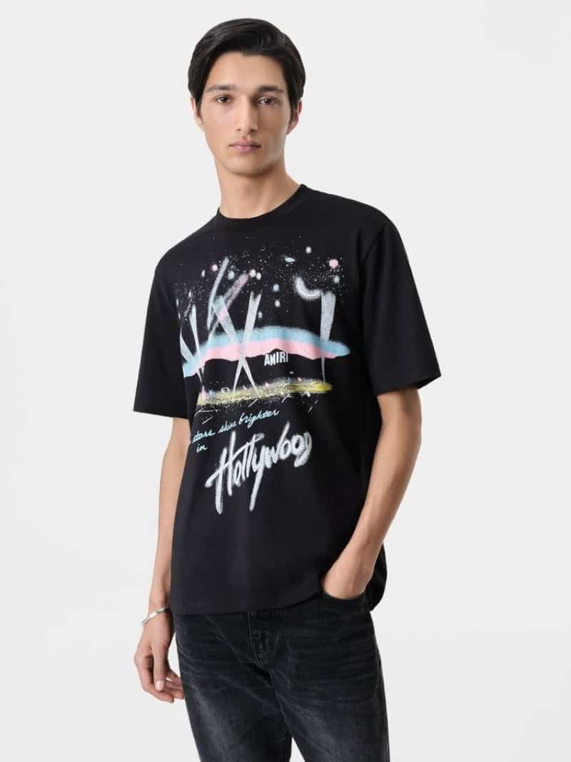 Amir i Black Logo Print Premium Imported T-Shirt