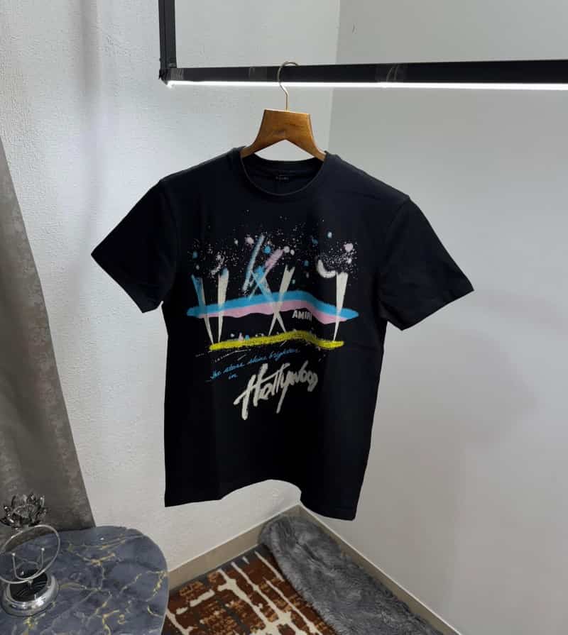 Amir i Black Logo Print Premium Imported T-Shirt