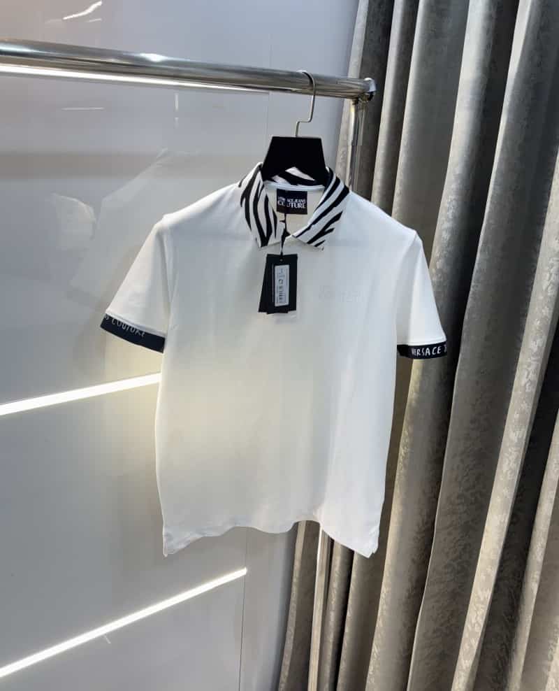 Varsac e Couture White Collar Look Imported Polo T-Shirt