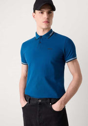 Hugo bos s Petrol Blue Logo Work Premium Polo T-Shirt