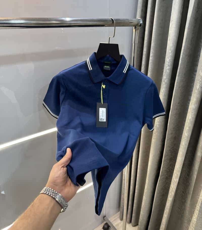 Hugo bos s Petrol Blue Logo Work Premium Polo T-Shirt