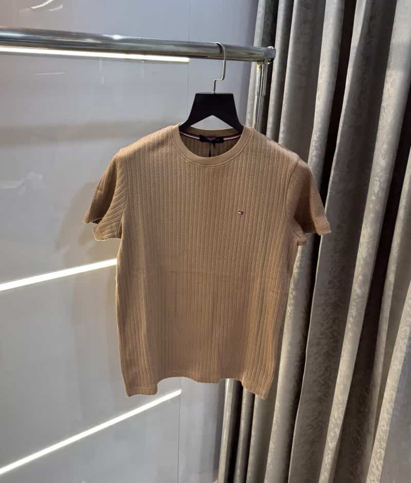 Tomm y Hilfiger Beige Knitted Classic T-Shirt