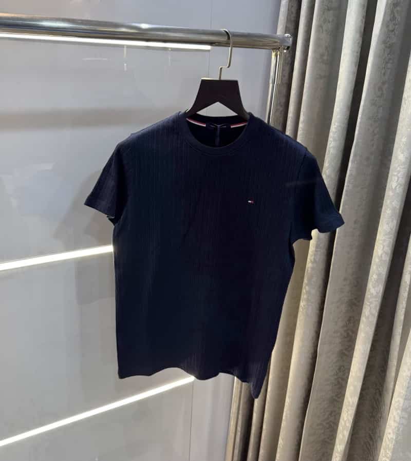Tomm y Hilfiger Navy Blue Knitted Classic T-Shirt