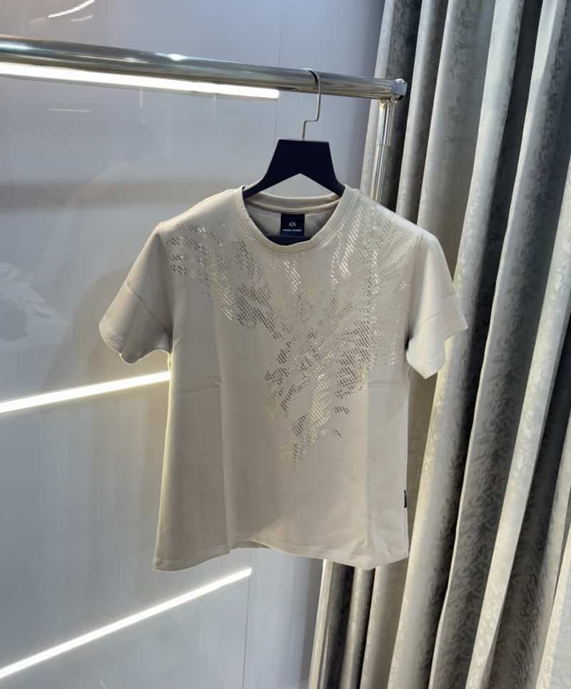 Arman i E...xchange Cream Eagle Print Imported T-Shirt