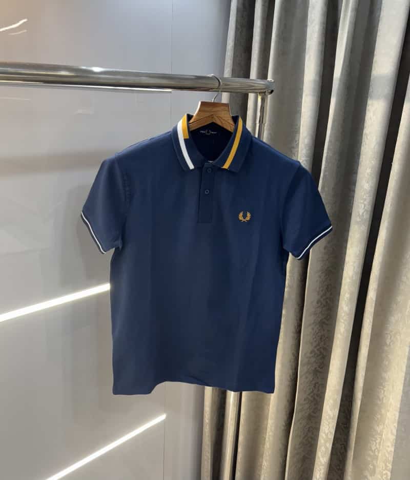 Fredperry Petrol Blue Embroidery Logo Premium Polo T-Shirt