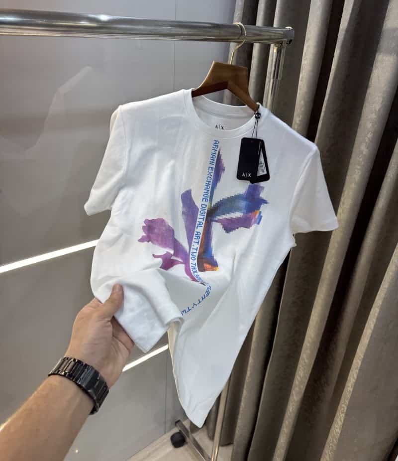 Arman i Ex!change White Logo Print Premium T-Shirt