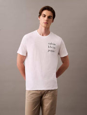Calvin Klei n White Logo Print Premium T-Shirt