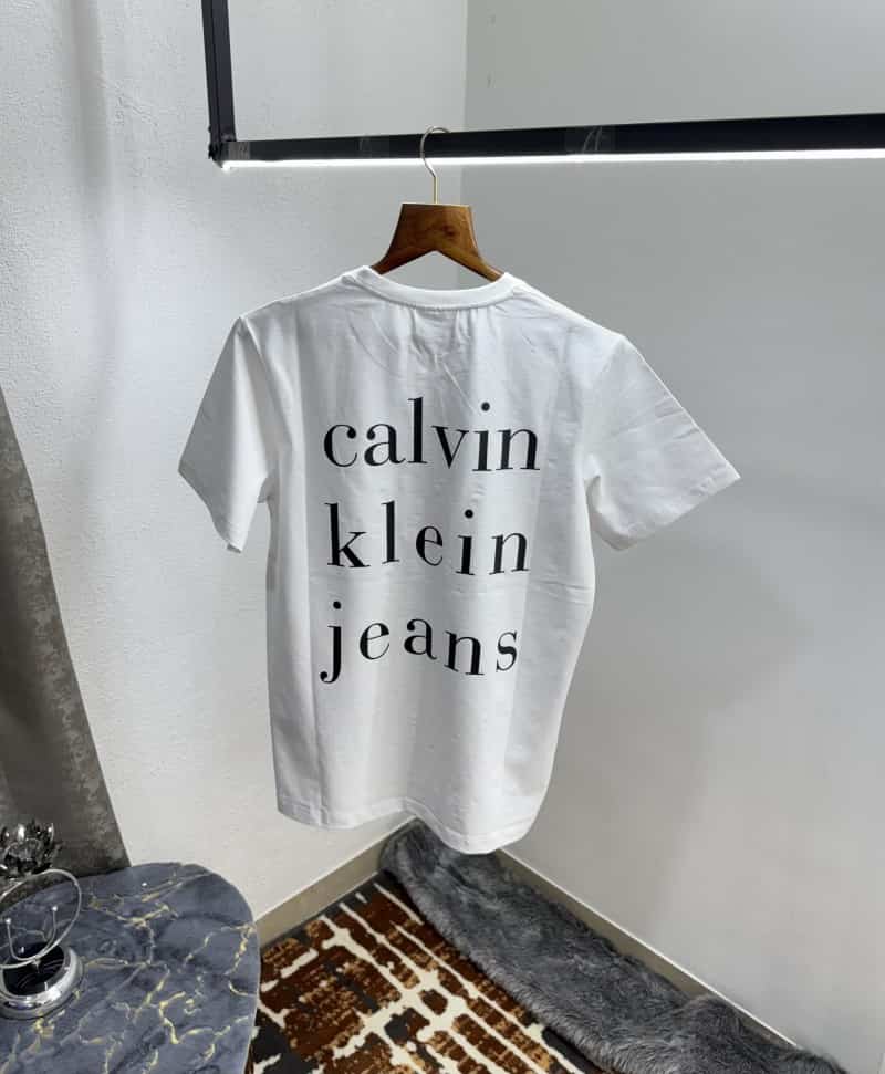 Calvin Klei n White Logo Print Premium T-Shirt