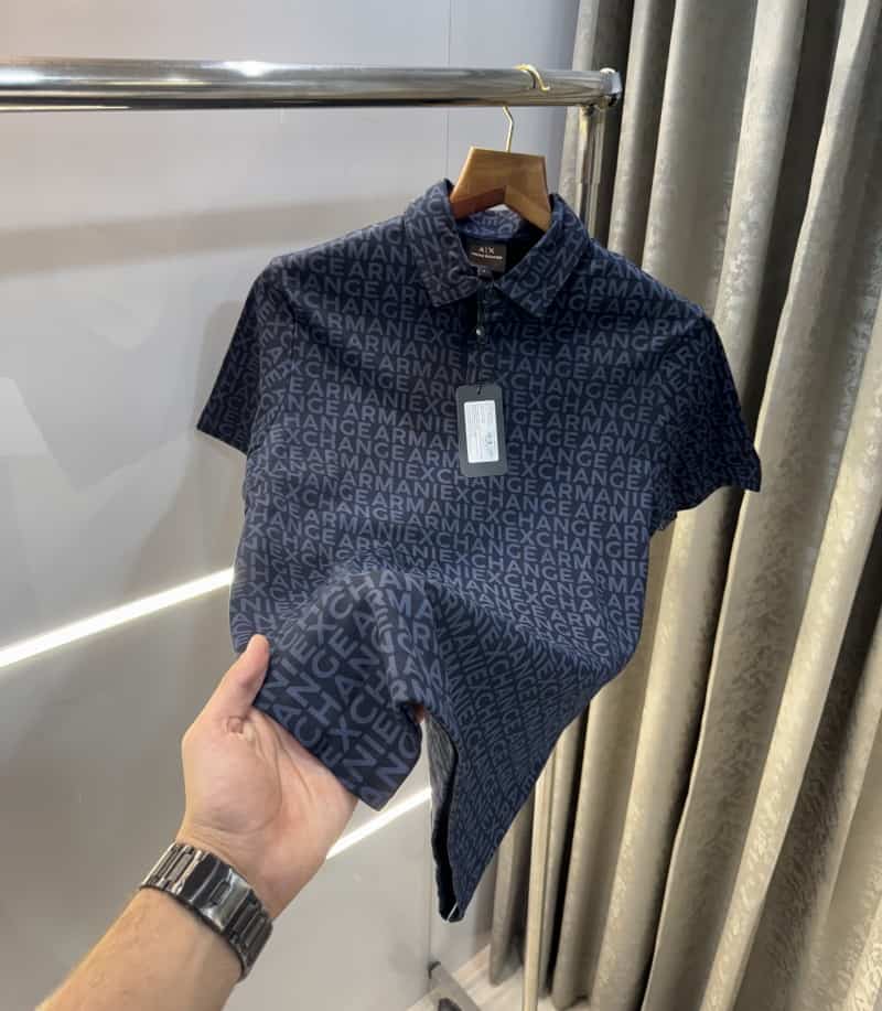 Arman i Exchange Navy Blue Monogr...AM Premium Polo T-Shirt