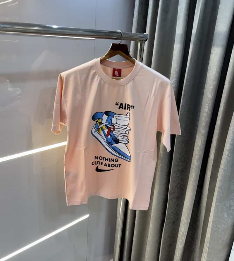 Nik e Peach Sneaker Series Imported Oversized T-Shirt