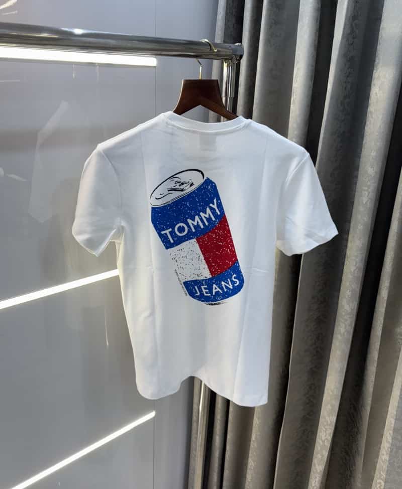 Tomm y Hilfiger White Printed Premium T-Shirt