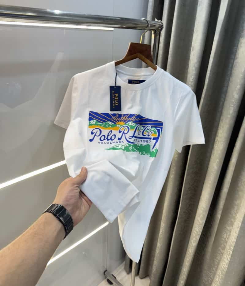 Ralph Lauren White Printed Premium T-Shirt