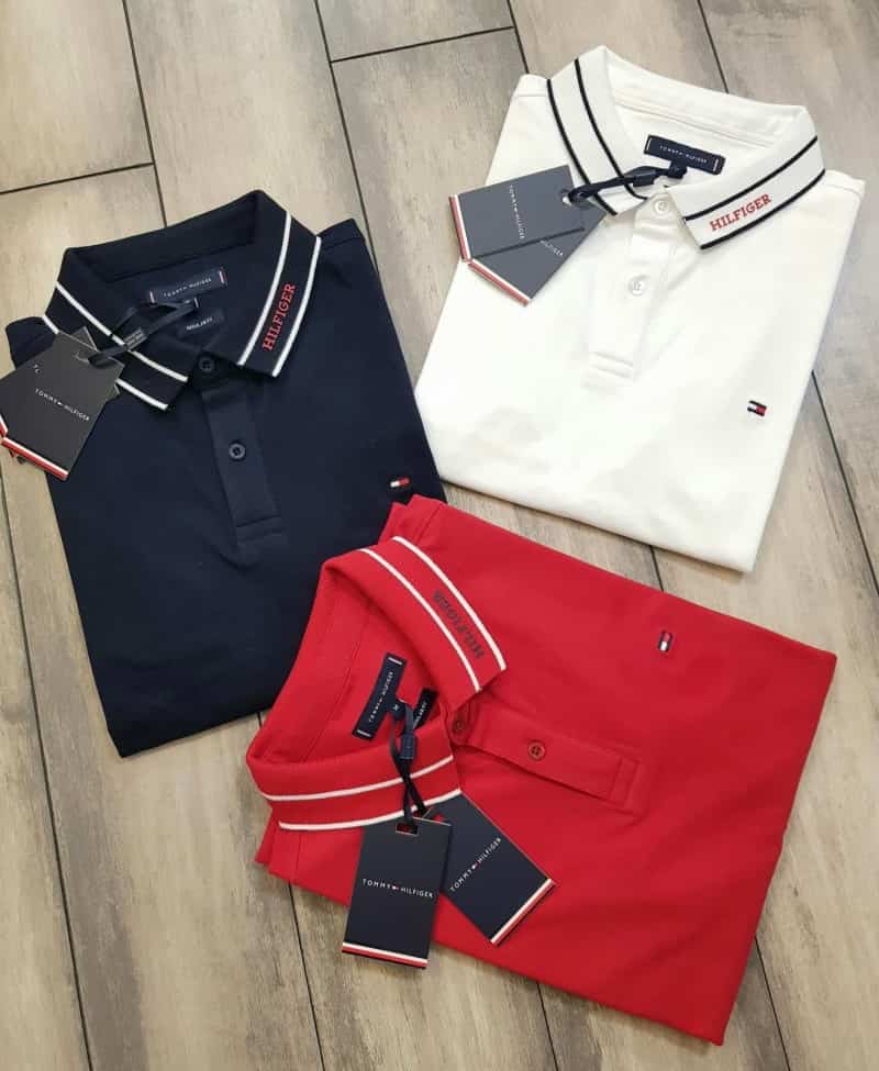 Tomm y Hilfiger Red Collar Look Premium Polo T-Shirt