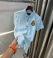 Hacket Sky Blue Embroidery Logo Premium Polo T-Shirt