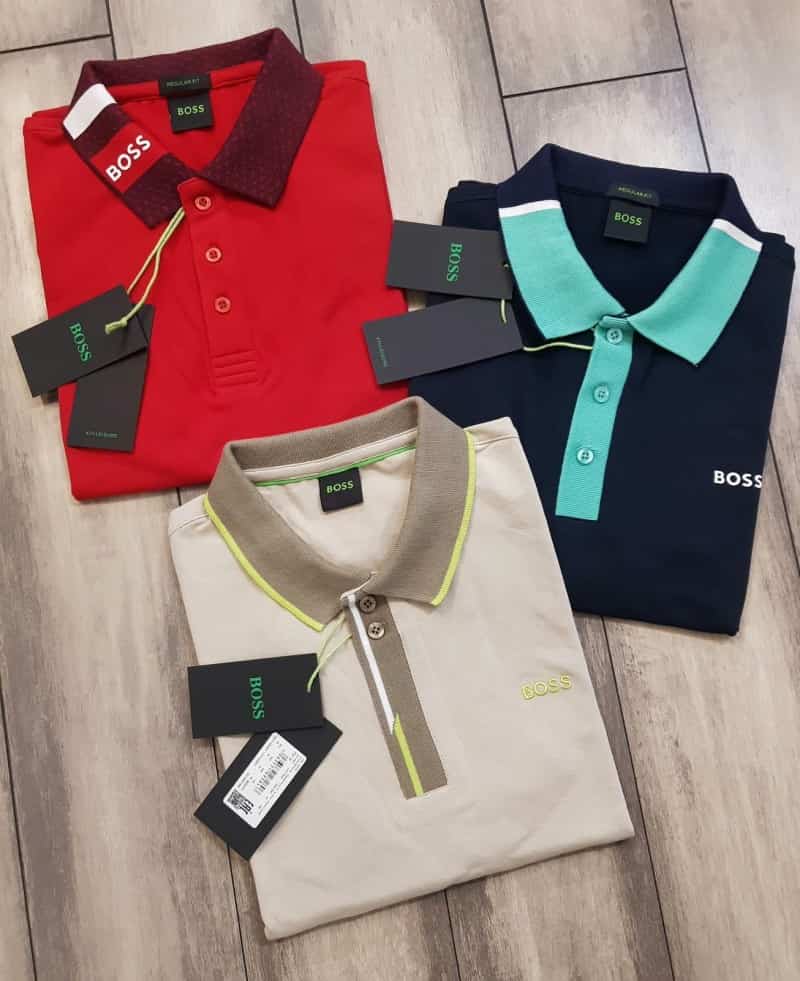 Hugo Bos s Red Collar Look Premium Polo T-Shirt