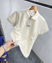 Zar_a Cream Premium Classic Polo T-Shirt