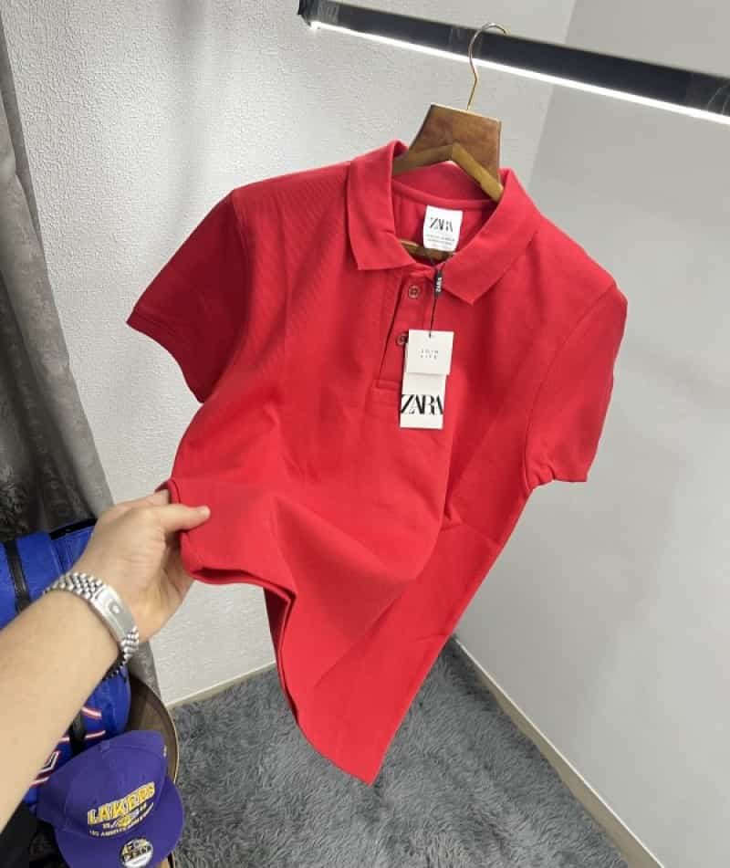 Zar_a Red Premium Classic Polo T-Shirt