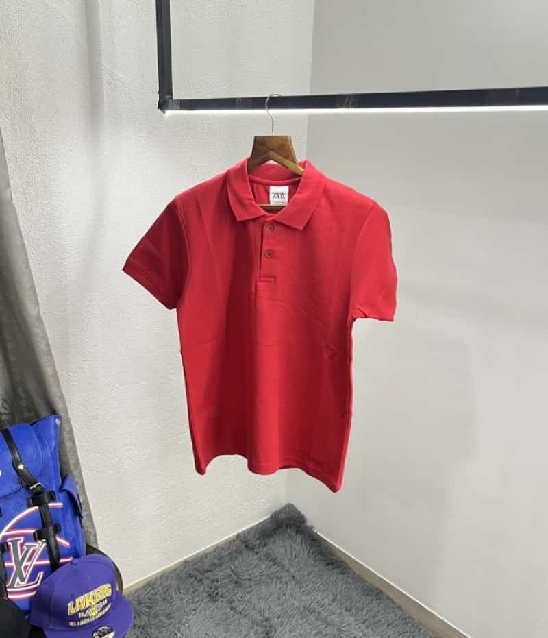 Zar_a Red Premium Classic Polo T-Shirt