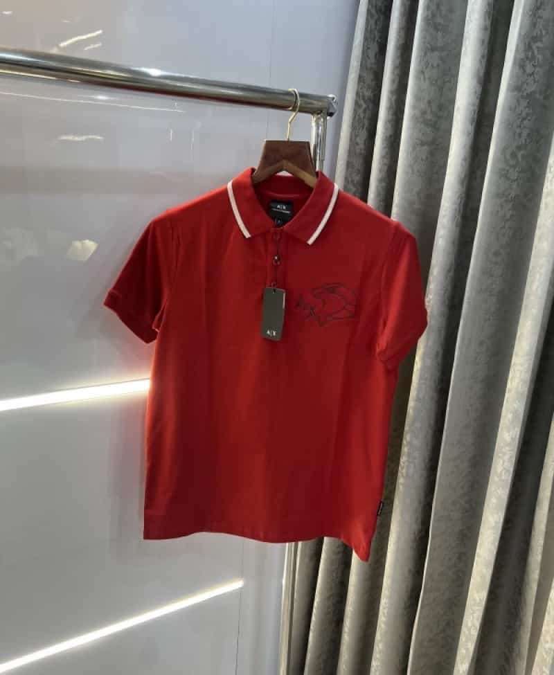 Arman i Exchang e Rust Embroidery Premium Polo T-Shirt
