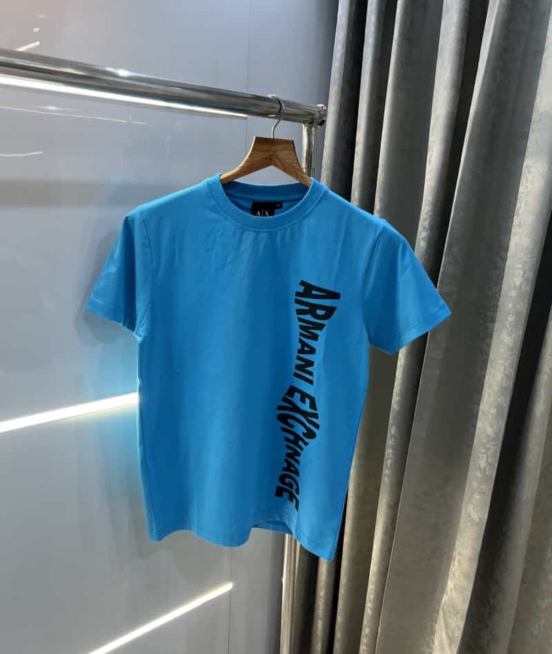 Arman i Exchange Sky Blue Logo Print Premium T-Shirt